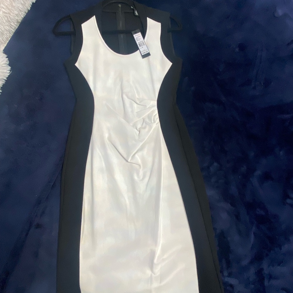 Kenneth Cole Reaction Monochrome Midi Dress